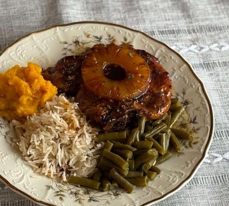 Brown Sugar Pineapple Pork Chops (for one)