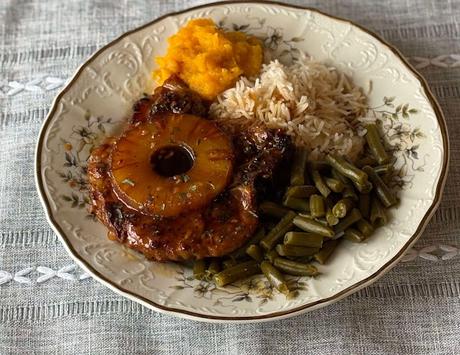 Brown Sugar Pineapple Pork Chops (for one)