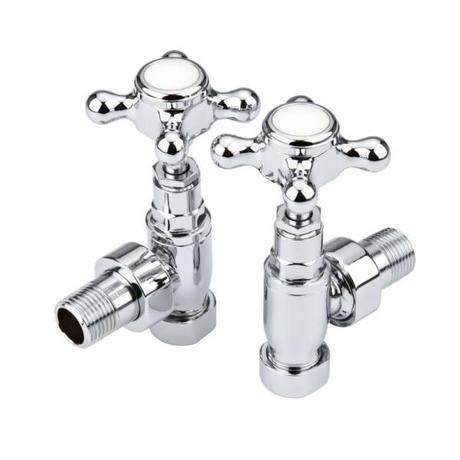 Chrome traditional radiator valves