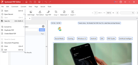 Systweak PDF Editor