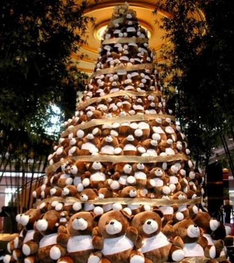 Christmas Tree Made From Teddy Bears