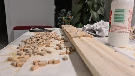 A Nativity diorama inside an antique steamer trunk (part 2, crafting the terrain) Constructing the Roman road for our Christmas nativity diorama inside the steamer trunk