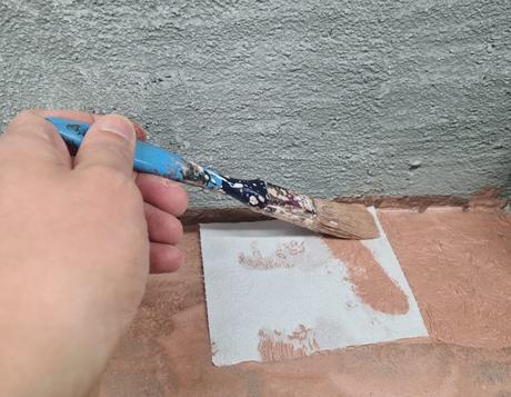 A Nativity diorama inside an antique steamer trunk (part 2, crafting the terrain) Painting the terrain for our Christmas nativity diorama inside the steamer trunk