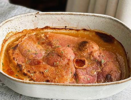 Old Fashioned Baked Ham Steak