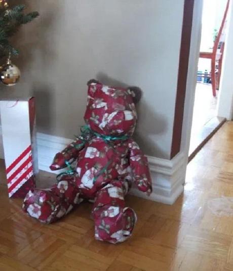 Gift Wrapped Teddy Bear