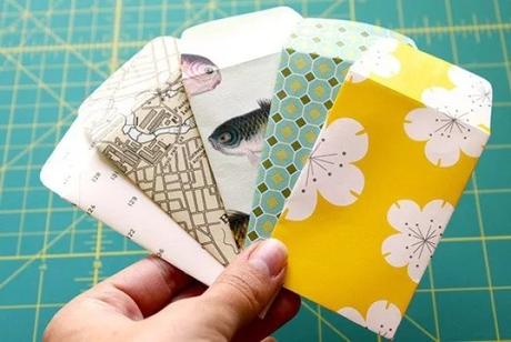 Envelopes Made with used wrapping paper