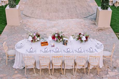 Fall wedding with romantic shades of red and pink | Georgia & Thomas