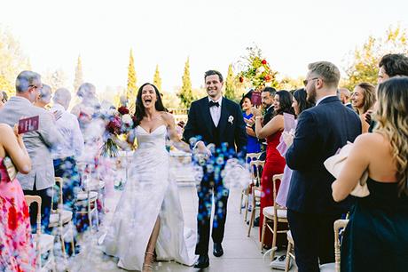 Fall wedding with romantic shades of red and pink | Georgia & Thomas