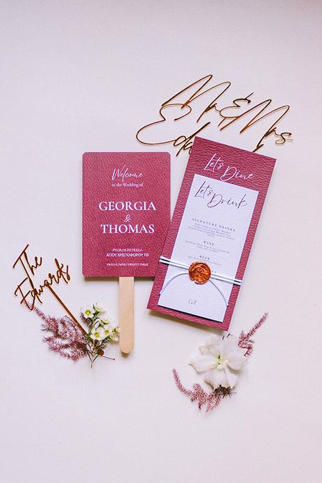 Fall wedding with romantic shades of red and pink | Georgia & Thomas