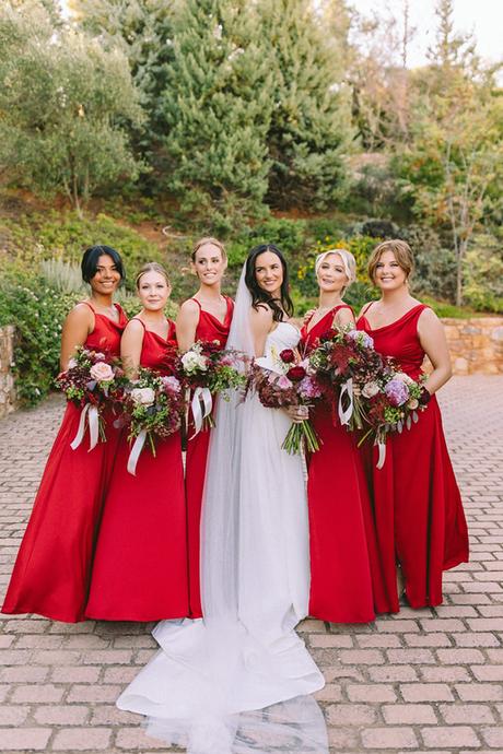 Fall wedding with romantic shades of red and pink | Georgia & Thomas