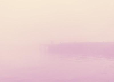 Pier in fog over the Hudson