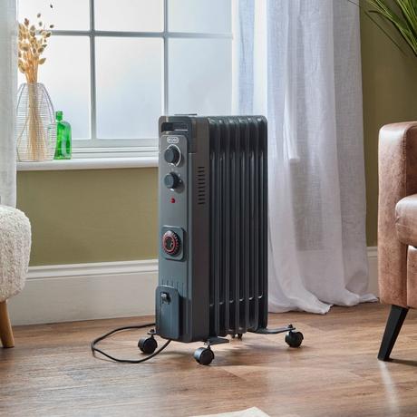 ECOSO Finn anthracite electric portable modern oil filled radiator