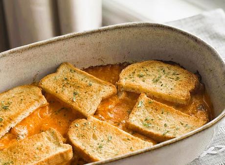 Tomato Soup & Bacon, Grilled Cheese Casserole