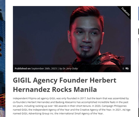 Latest News Of Herbert Hernandez – GiGiL Ad Agency Owner in Philippines Herbert Hernandez, GIGIL Co-Founder | Philippines creative shop Gigil | Denise Tee | GiGiL Ad Agency Owner