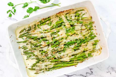 Cheesy Garlic Roasted Asparagus