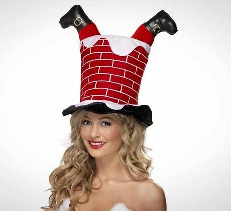 Santa Stuck in the Chimney Hat – A Hilarious Holiday Headpiece!