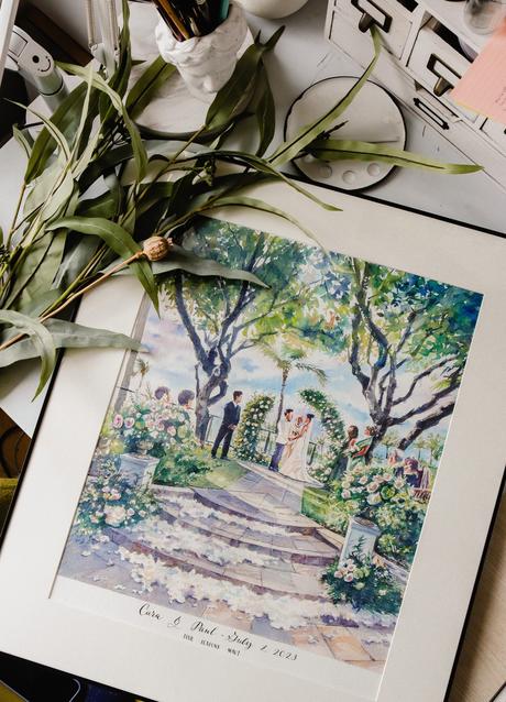 Why Live Wedding Painting is the Ultimate Wedding Favor