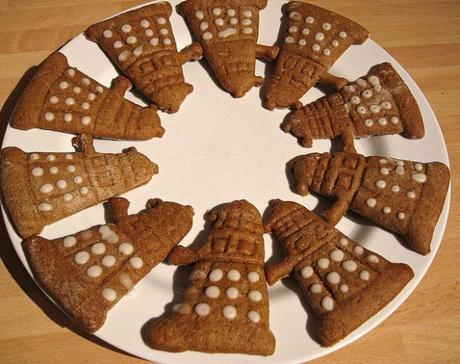 Vegan gingerbread Daleks