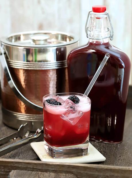 Blackberry, Bourbon, and Cranberry Cocktail