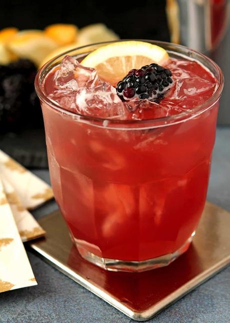 Blackberry, Bourbon, and Cranberry Cocktail