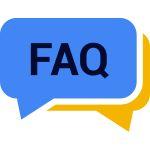 What Does a Digital Marketer Do? How Can They Help Your Business a blue and yellow FAQ chat bubble