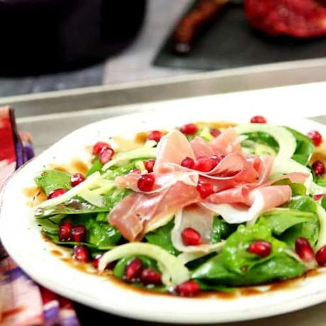 Spinach, Fennel, and Prosciutto Salad