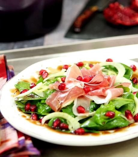 Spinach, Fennel, and Prosciutto Salad