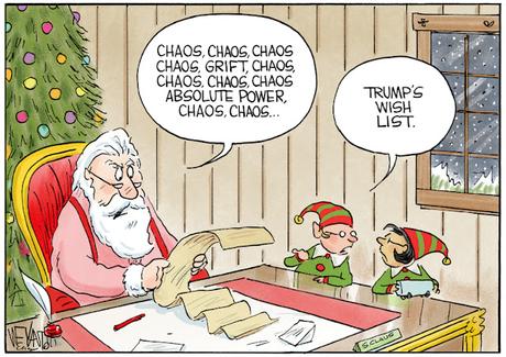 Santa Reads Trump's Wish List