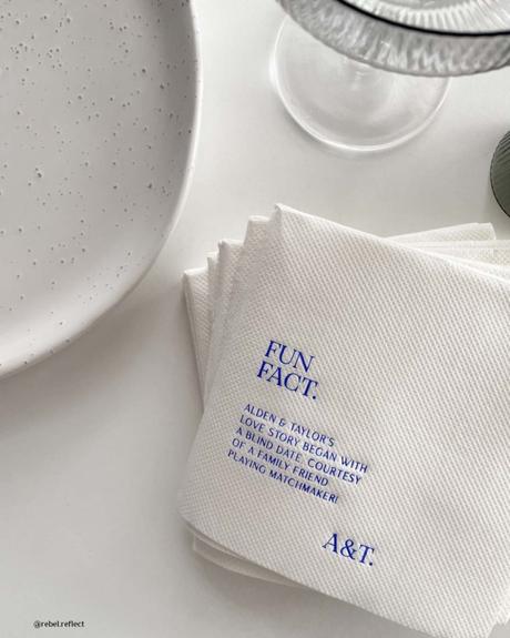 new wedding trends napkins personalized printed