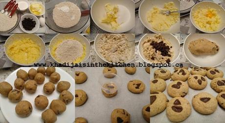 BISCUITS À LA FARINE DE BLÉ ET AU CHOCOLAT / WHOLE WHEAT FLOUR CHOCOLATE COOKIES / GALLETAS DE HARINA DE TRIGO Y CHOCOLATE / بيسكوي بدقيق القمح و الشوكولاتة