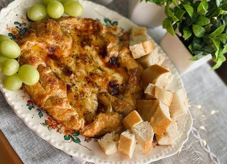 Puff Pastry Honey, Cheese and Herb Bake