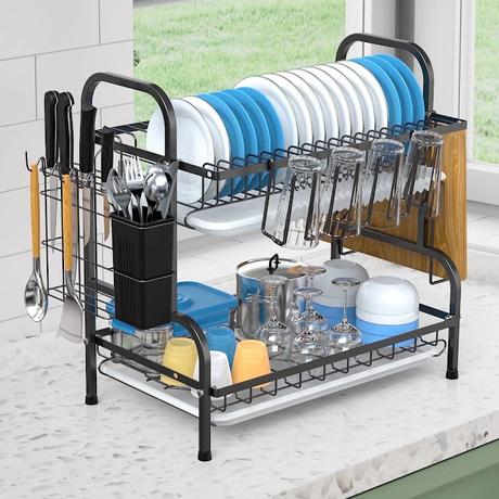 Image: 2 Tier Dish Racks for Kitchen Counter