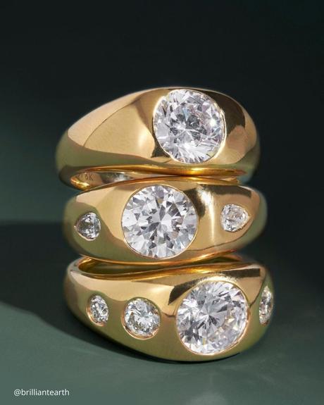 The Heart of an Ethical Promise: More Than Just a Ring ethical engagement rings three modern yellow gold ring with moissanite brilliantearth