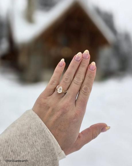 The Heart of an Ethical Promise: More Than Just a Ring ethical engagement rings winter landscape pear cut diamond ring brilliantearth