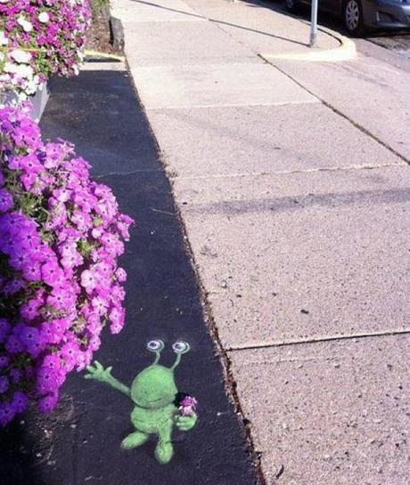 David Zinn - Sluggo and Friends Street Art