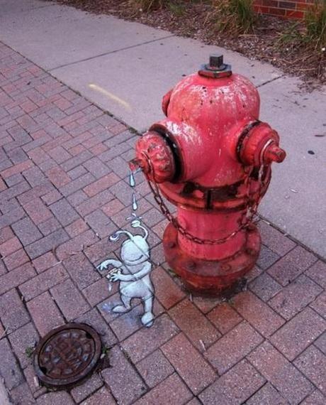 David Zinn - Sluggo and Friends Street Art