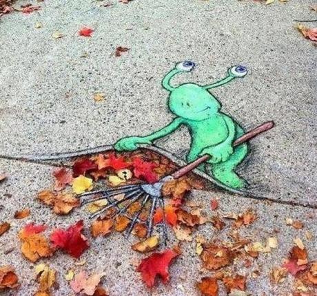 David Zinn - Sluggo and Friends Street Art