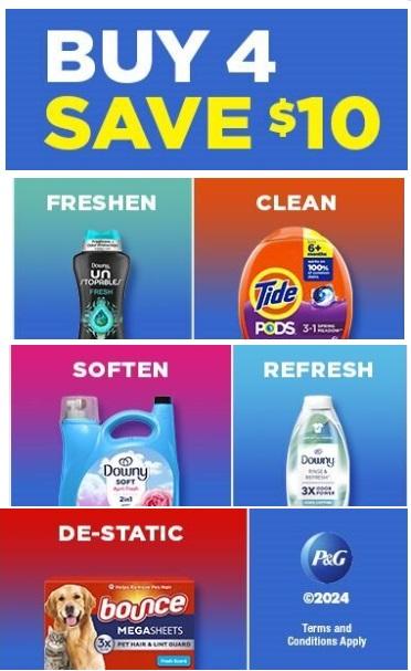 Image: P&G Products - Buy 4, Save $10!