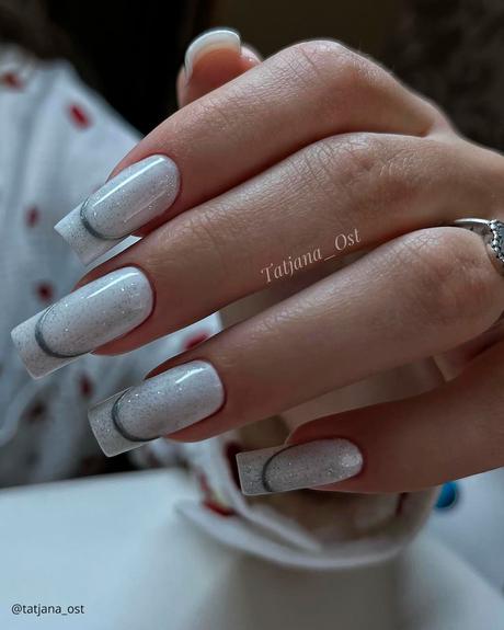 french tip nails elegant white tatjana ost