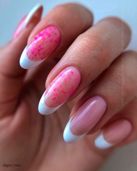 french tip nails hot pink gert nails