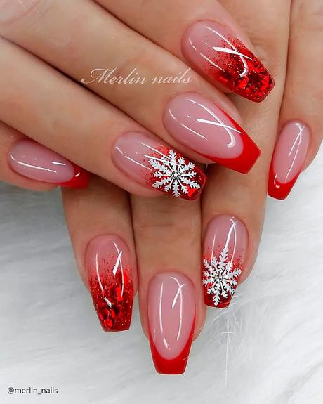 french tip nails christmas red merlin nails