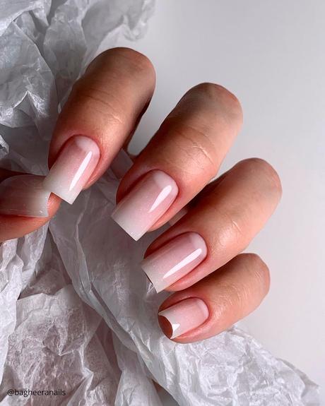 french tip nails ombre simple bagheeranails