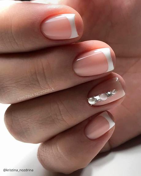 french tip nails elegant classy kristina nozdrina