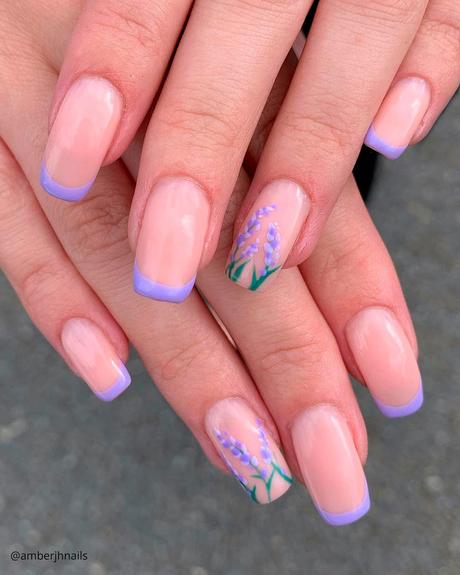 french tip nails lavender amberjhnails