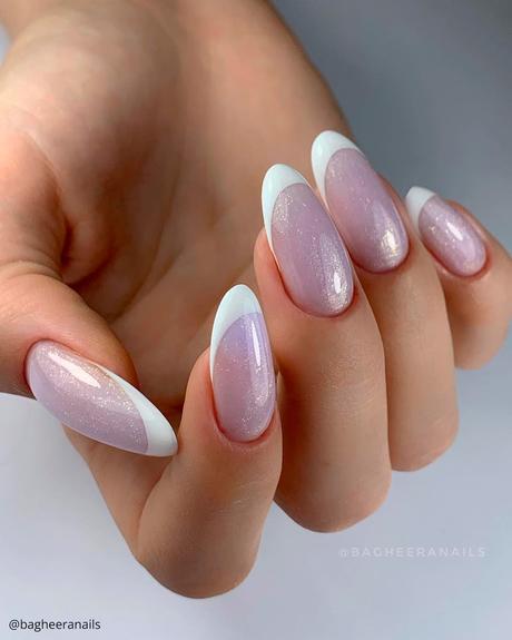 french tip nails classy sparkling bagheeranails