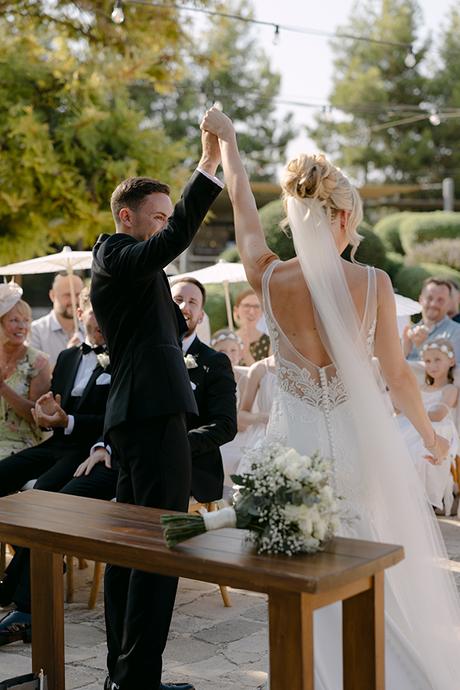 Intimate wedding in Paphos with pretty white florals | Emma & Connor