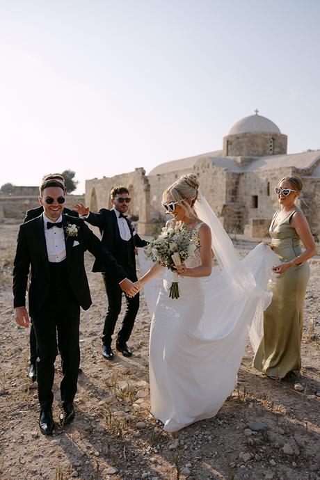 Intimate wedding in Paphos with pretty white florals | Emma & Connor