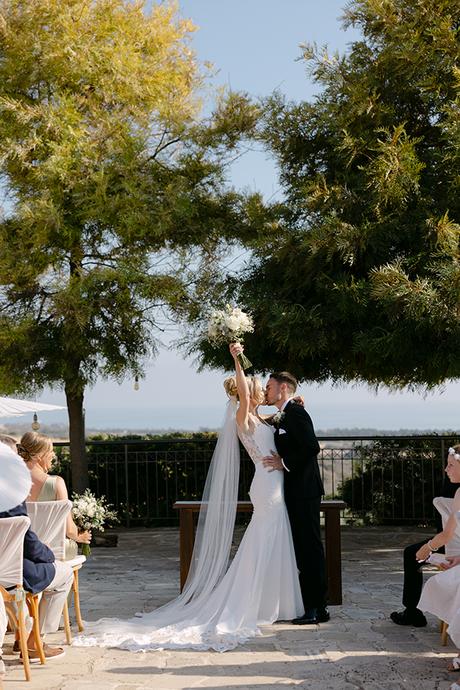 Intimate wedding in Paphos with pretty white florals | Emma & Connor