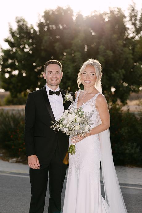 Intimate wedding in Paphos with pretty white florals | Emma & Connor