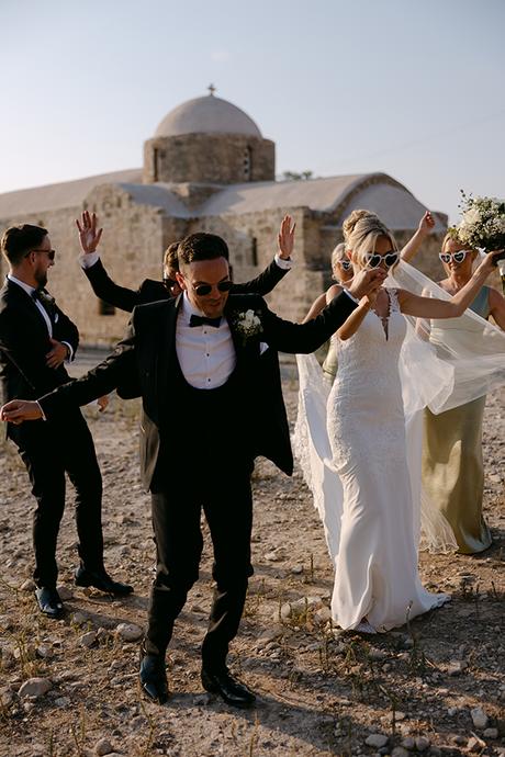 Intimate wedding in Paphos with pretty white florals | Emma & Connor